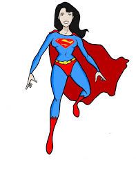 YES I am a superwoman ... cinched waist and all. Sheesh, way to make her all Barbie, free Internet clip art.